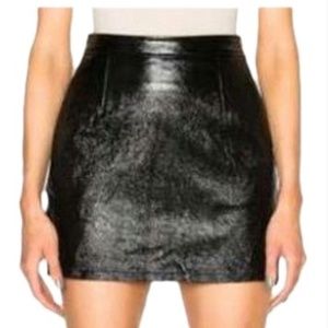 Frame Atelier Black Leather Skirt